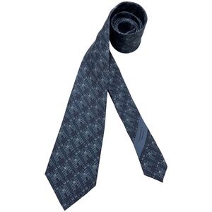 PINEDA COVALIN Blue/Gray Ayuntamiento Di Chihuahua Silk LUXURY Tie MEXICO